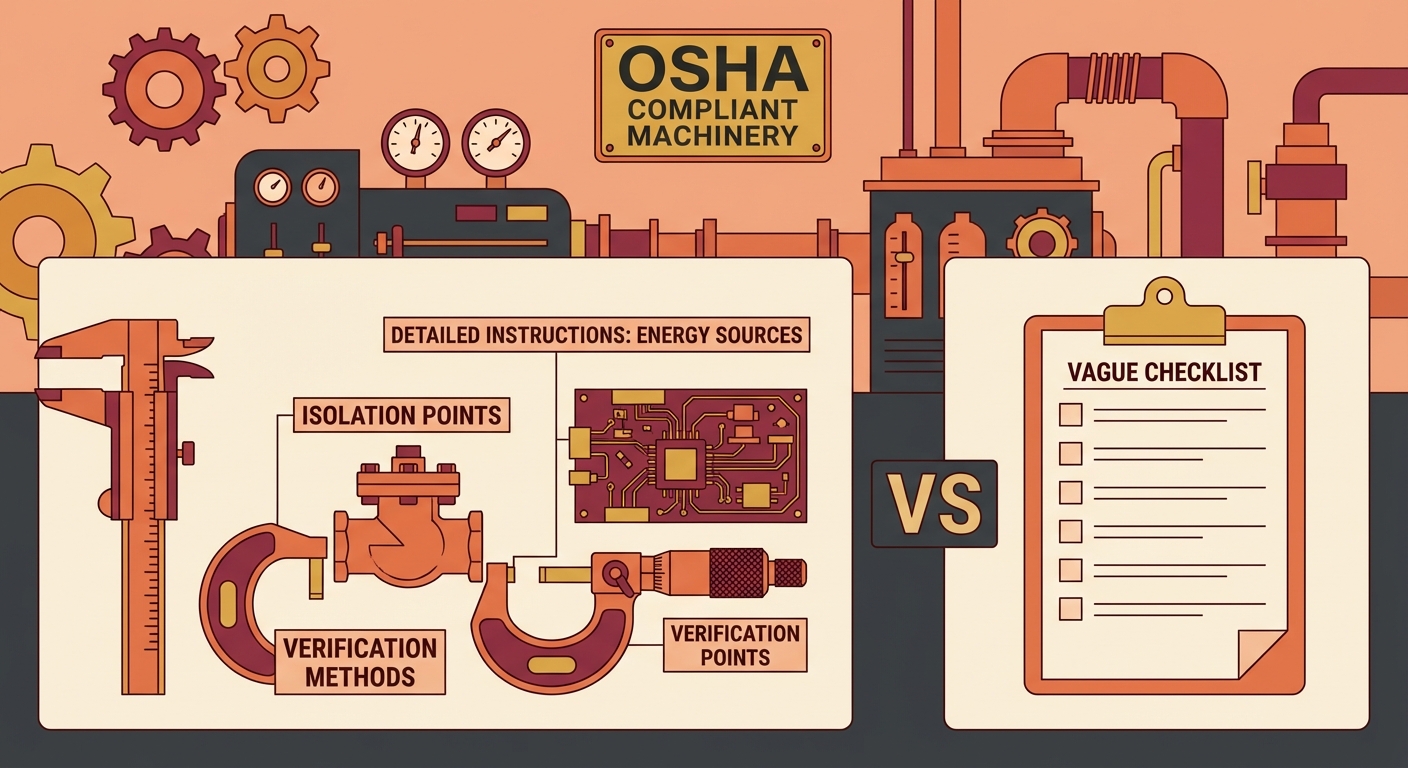 Precision instruments vs blank forms, highlighting specific energy control instructions.