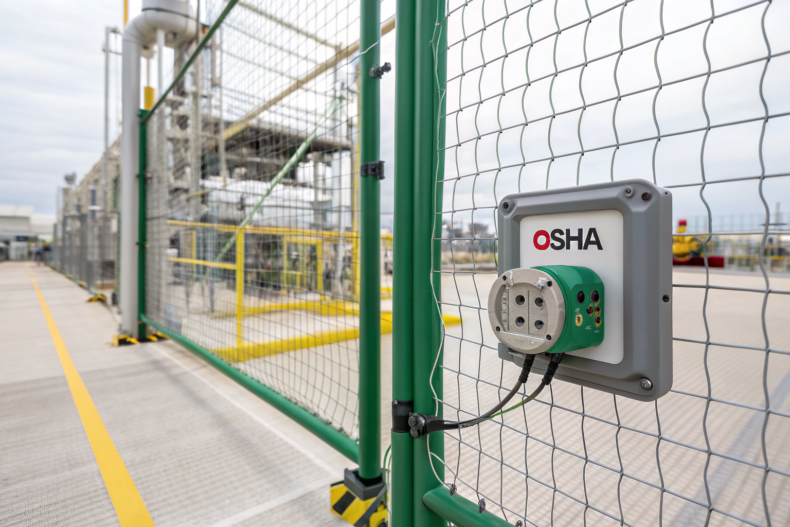 Technical illustration of plug lockout for exclusive control and energy isolation with OSHA protocols.